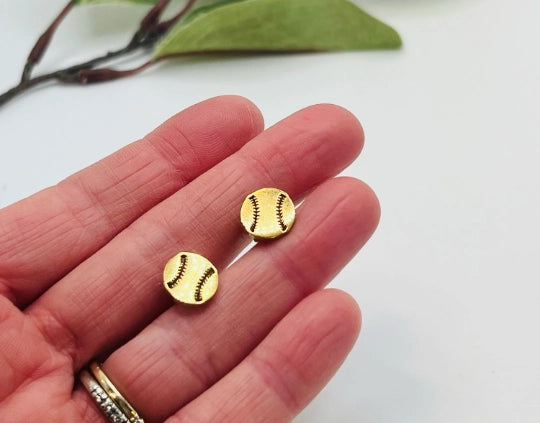 Softball Stud Earrings
