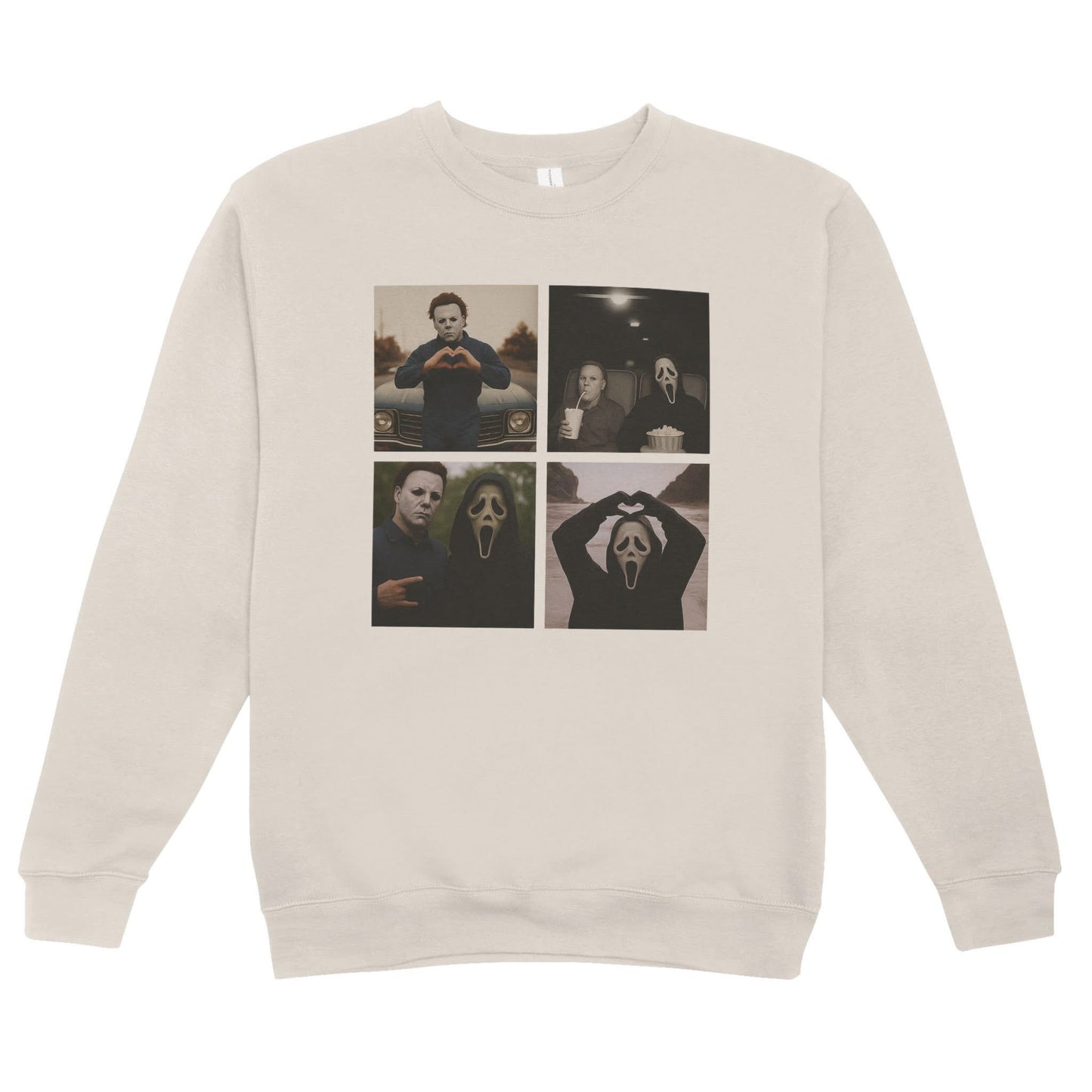 Horror Icons Collage Crewneck