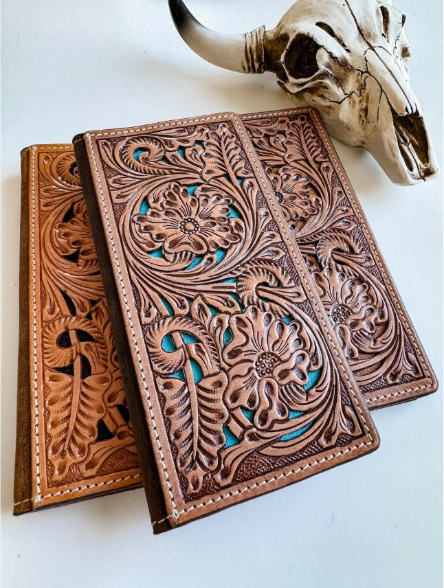 Western Genuine Tooled Leather Bi-Fold Wallet