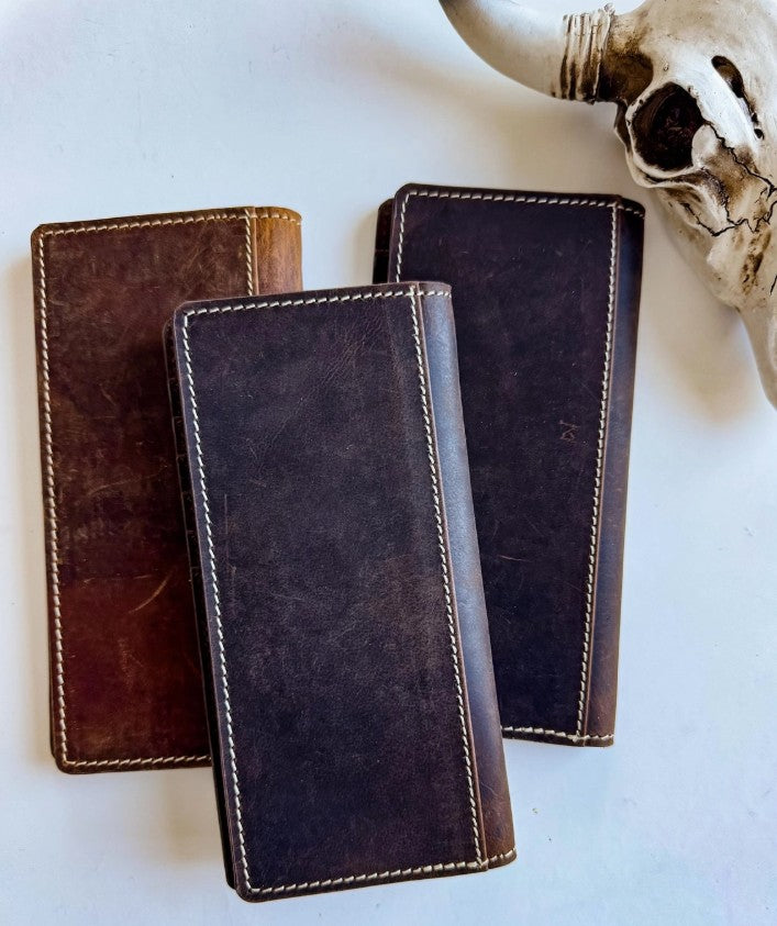Western Genuine Tooled Leather Bi-Fold Wallet