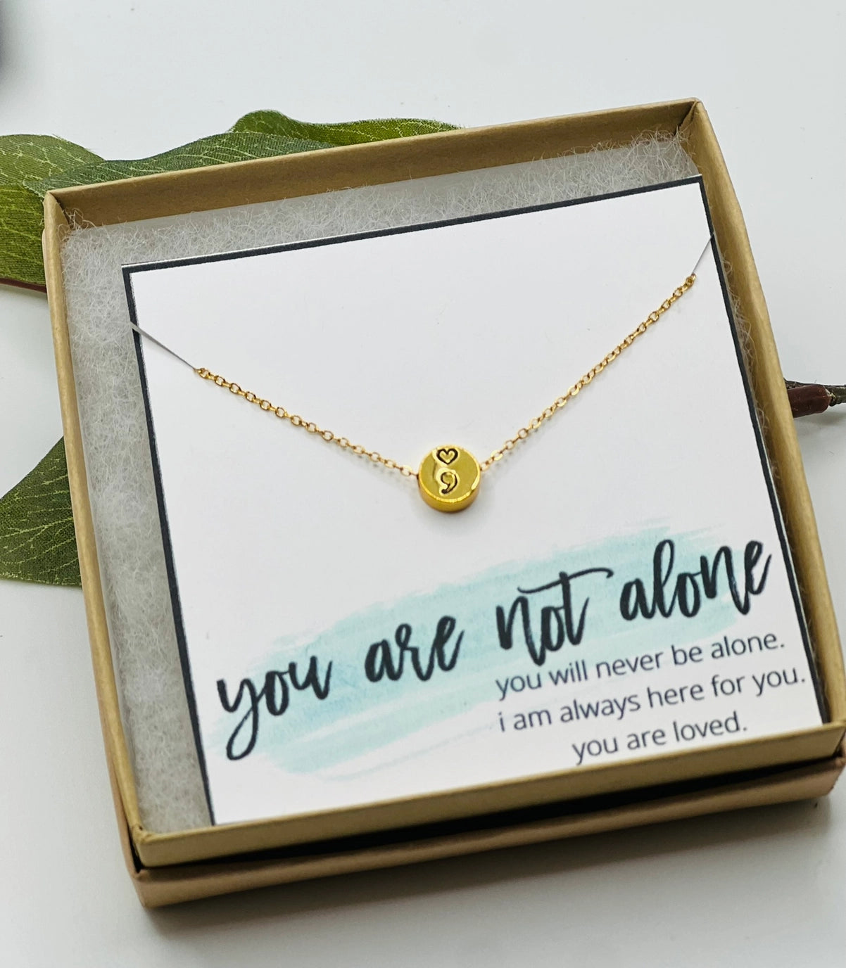 Semicolon Necklace – You Are Not Alone