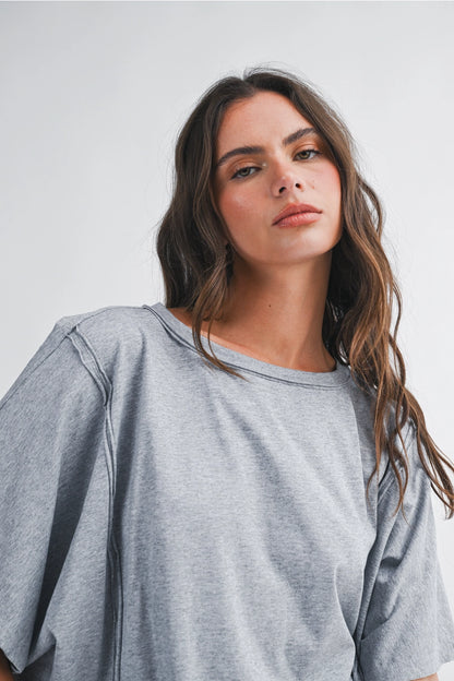 Everyday Ease Dolman Tee – Heather Gray