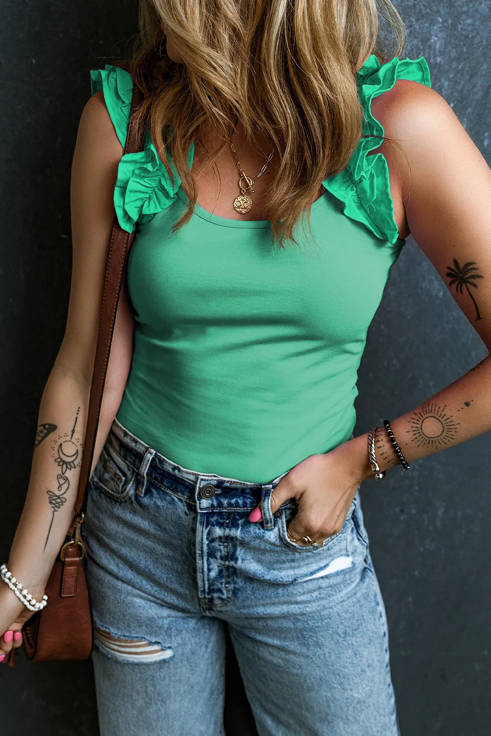 Ruffle Strap Tank