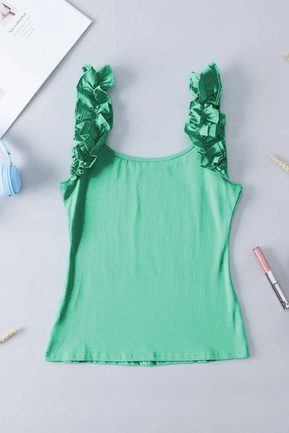 Ruffle Strap Tank