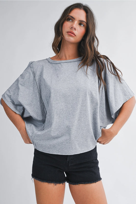 Everyday Ease Dolman Tee – Heather Gray