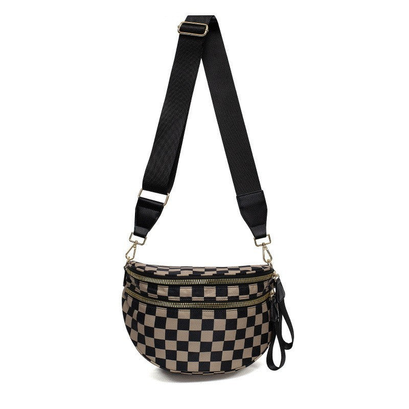 Checkered Sling Crossbody Bag