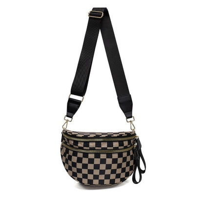 Checkered Sling Crossbody Bag