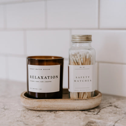 Glass Jar Safety Matches – White Tip
