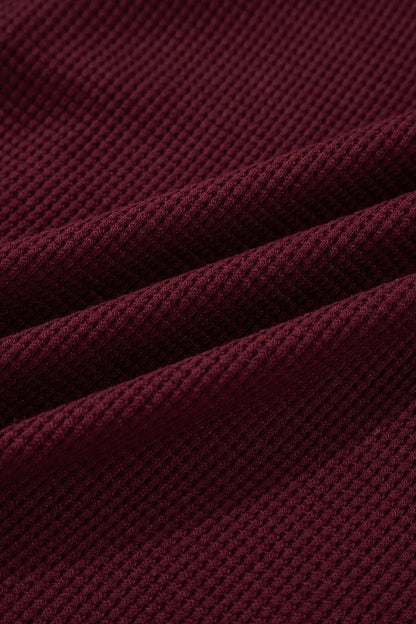 Waffle Knit Hooded Jacket