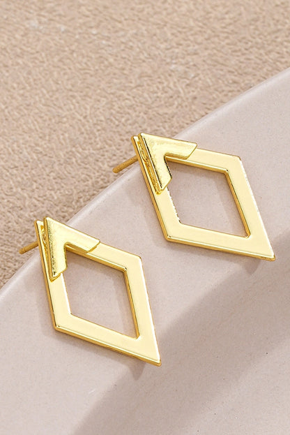 Rhombus Drop Stud Earrings