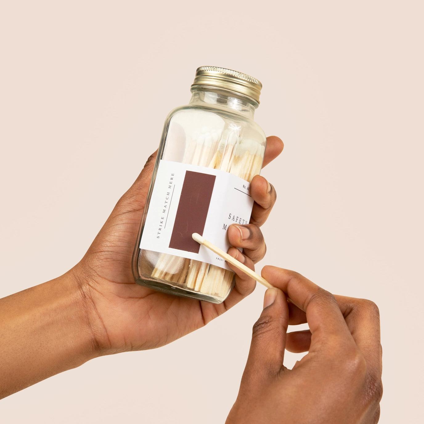 Glass Jar Safety Matches – White Tip