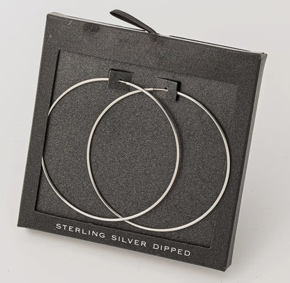 Skinny Hoop Earrings-60mm