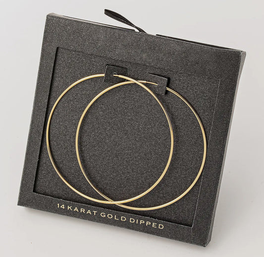 Skinny Hoop Earrings-60mm