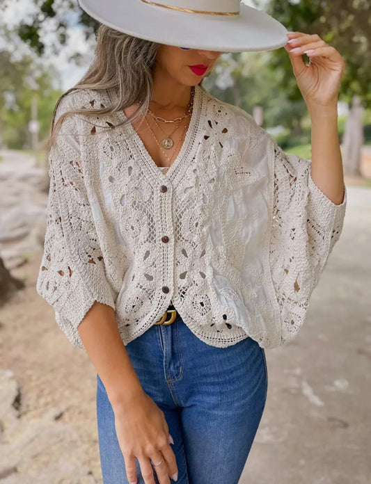 Willow Lace Dolman Cardigan