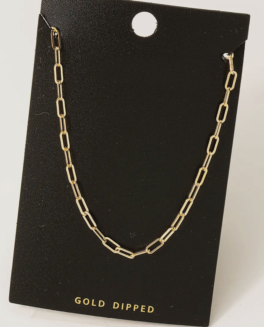 Gold Dipped Chain Link Necklace