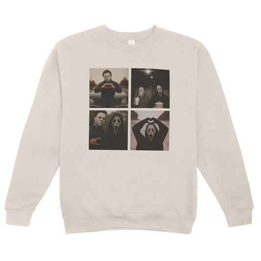 Horror Icons Collage Crewneck