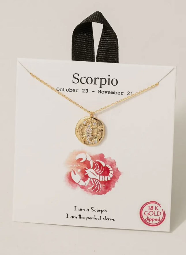 Scorpio Zodiac Pendant Necklace