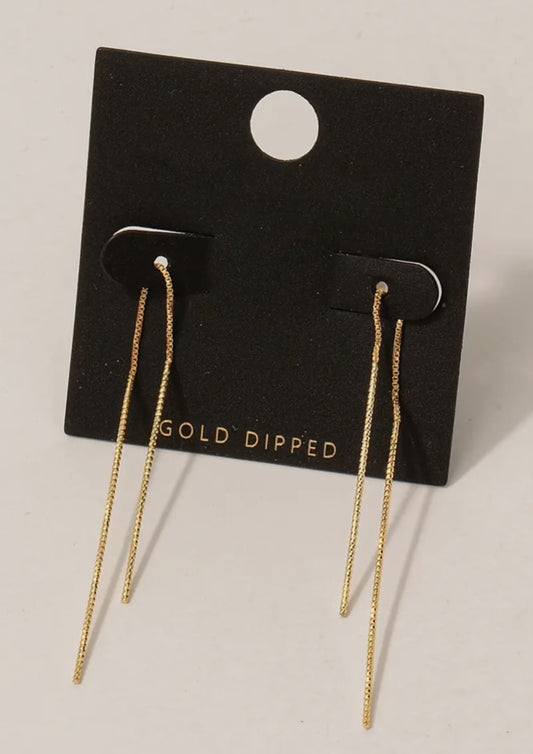 Gold Chain Threader Earrings