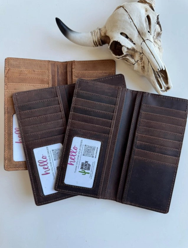 Western Genuine Tooled Leather Bi-Fold Wallet