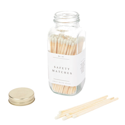 Glass Jar Safety Matches – White Tip
