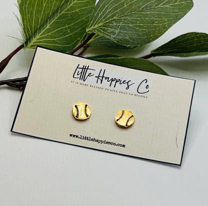 Softball Stud Earrings